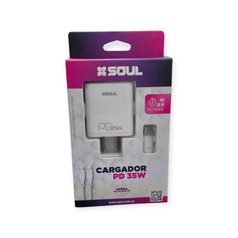 Cargador Carga Rapida Pd 35w + Cable c-c Android Iphone