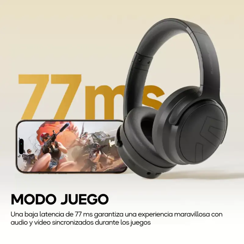 SoundPeats Auriculares Bluetooth Over-ear Space Pro Soundpeats Negro - Imagen 4