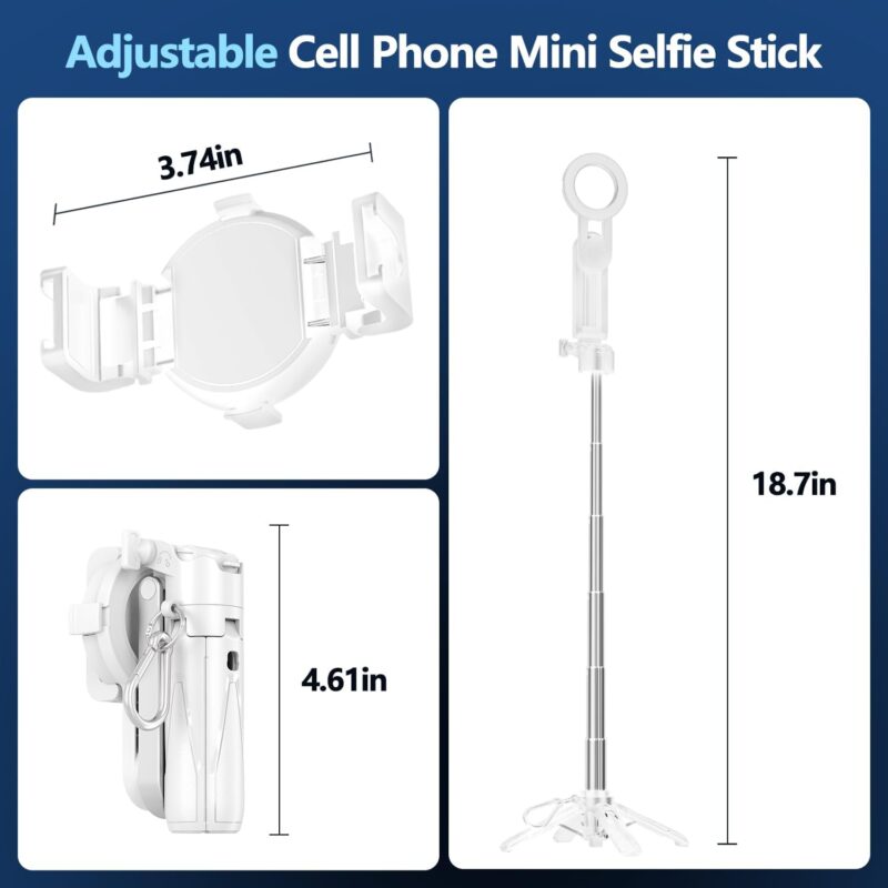 Selfie Stick Mini Trípode Andygo P15 Para Iphone 4-en-1 - Imagen 2