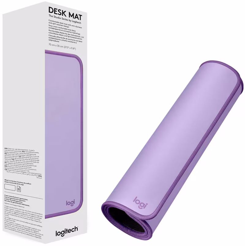 Mouse Pad Logitech 70x30 Mat Studio Desk Premium Color Lavanda