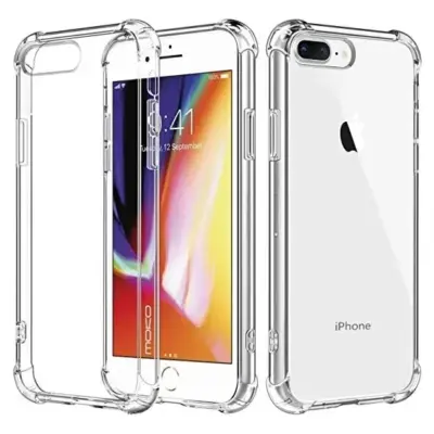 Funda Antishock Transparente Para Iphone 7/8+Vidrio Templado 9D