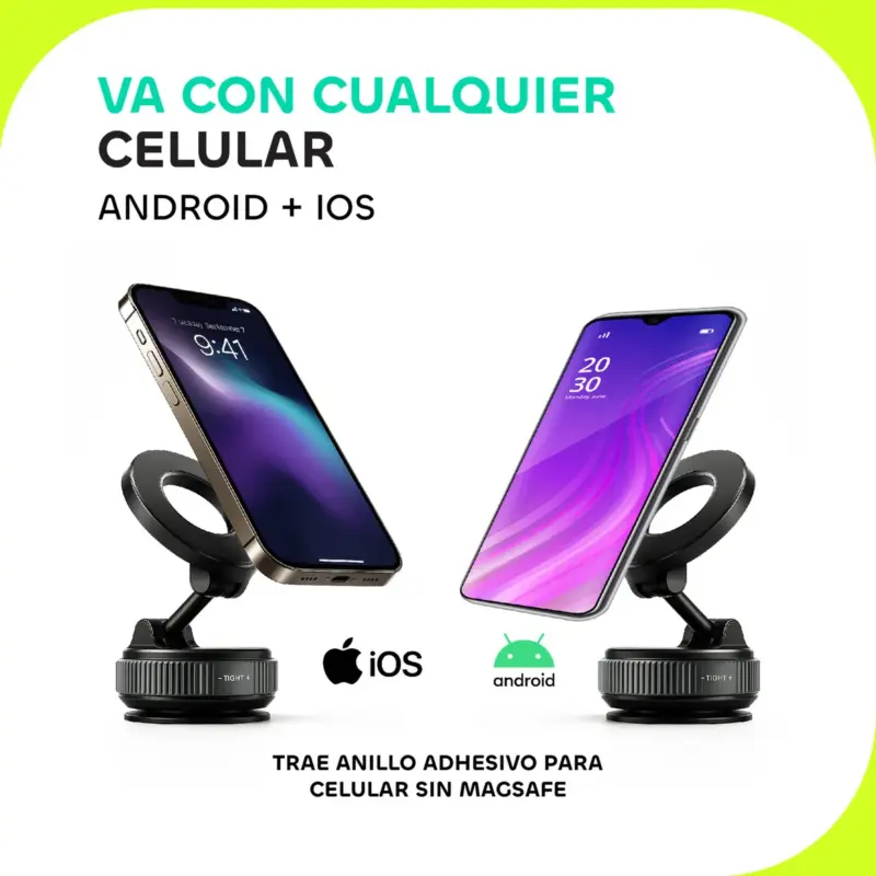 Soporte Ringo Celular Auto Magnético 360° Con Ventosa Premium - Imagen 2