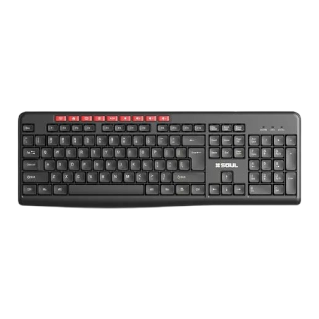 Teclado Inalambrico Soul Office Ow100 Negro Español