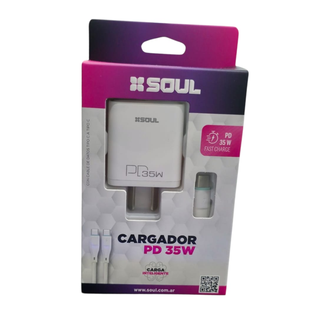 Cargador Carga Rapida Pd 35w + Cable c-c Android Iphone