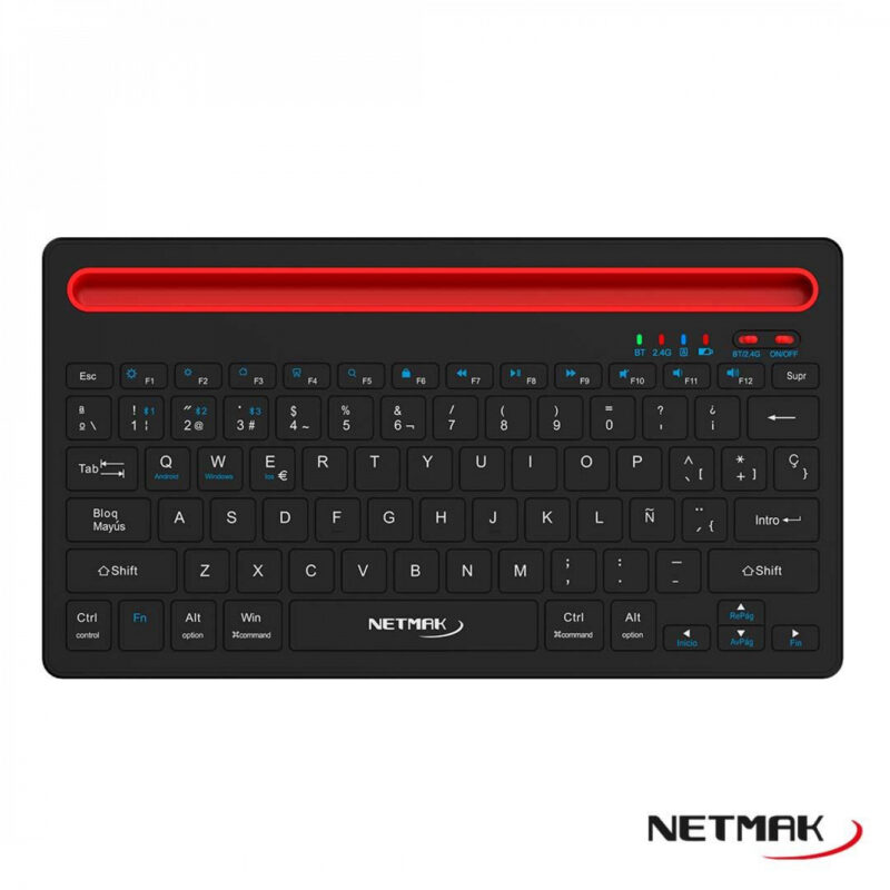 Teclado Inalámbrico 2.4Ghz. + Bluetooth 5.0 Recargable NM-KB650 - Imagen 6