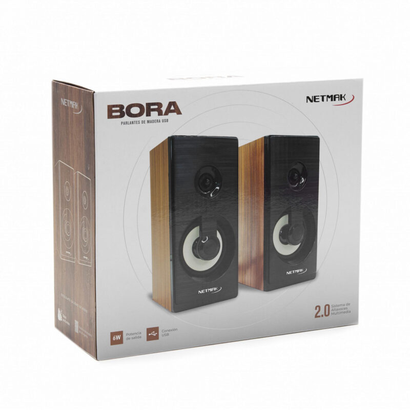 Parlantes de madera USB Para Pc NM-BORA - Imagen 2