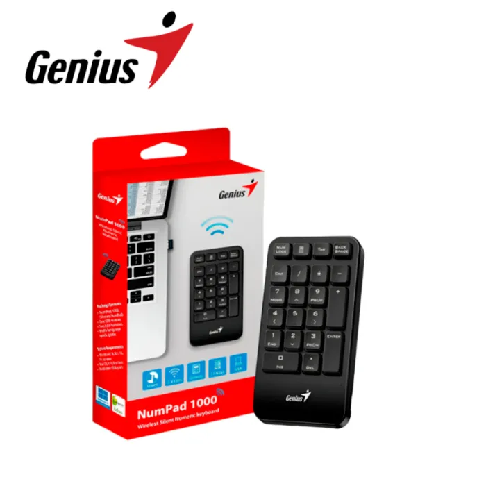 Teclado Numerico Genius Numpad 1000 Inalambrico 2.4mhz Negro