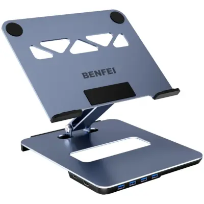 Soporte Para Notebook Benfei 6 En 1 Hdmi 4k Usb C Usb Hub