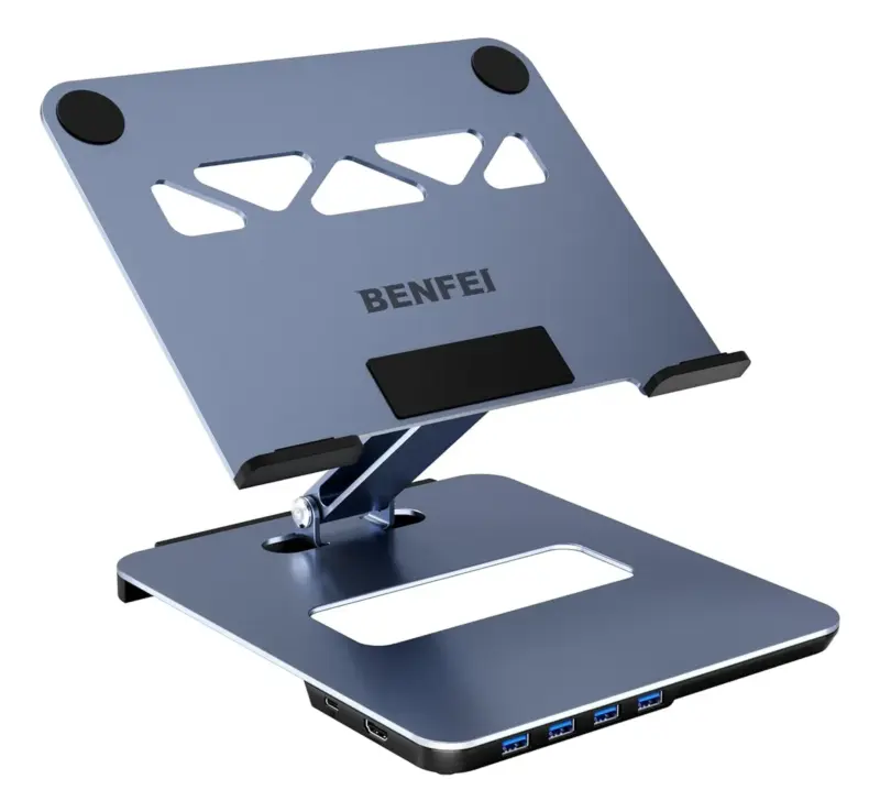 Soporte Para Notebook Benfei 6 En 1 Hdmi 4k Usb C Usb Hub