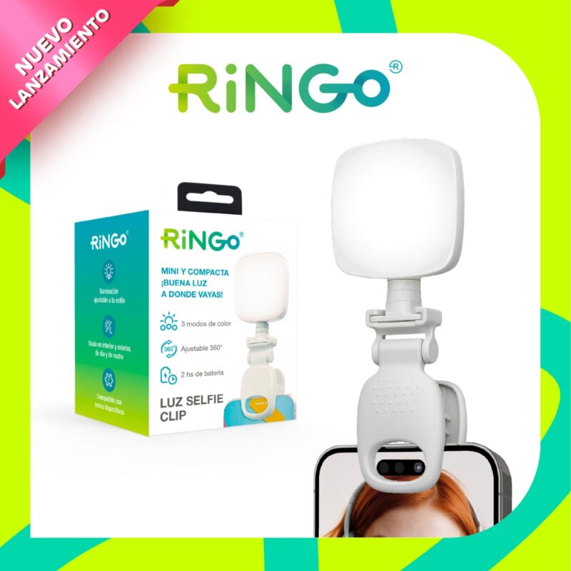 Luz Selfie Clip Ringo Led 3 Modos Para Selfies Y Streaming