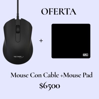 Mouse Con Cable+Mouse Pad