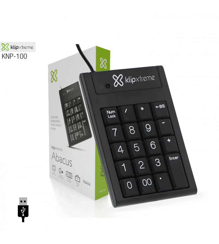 Teclado Numérico Klip Xtreme Abacus Usb Keypad Knp-100