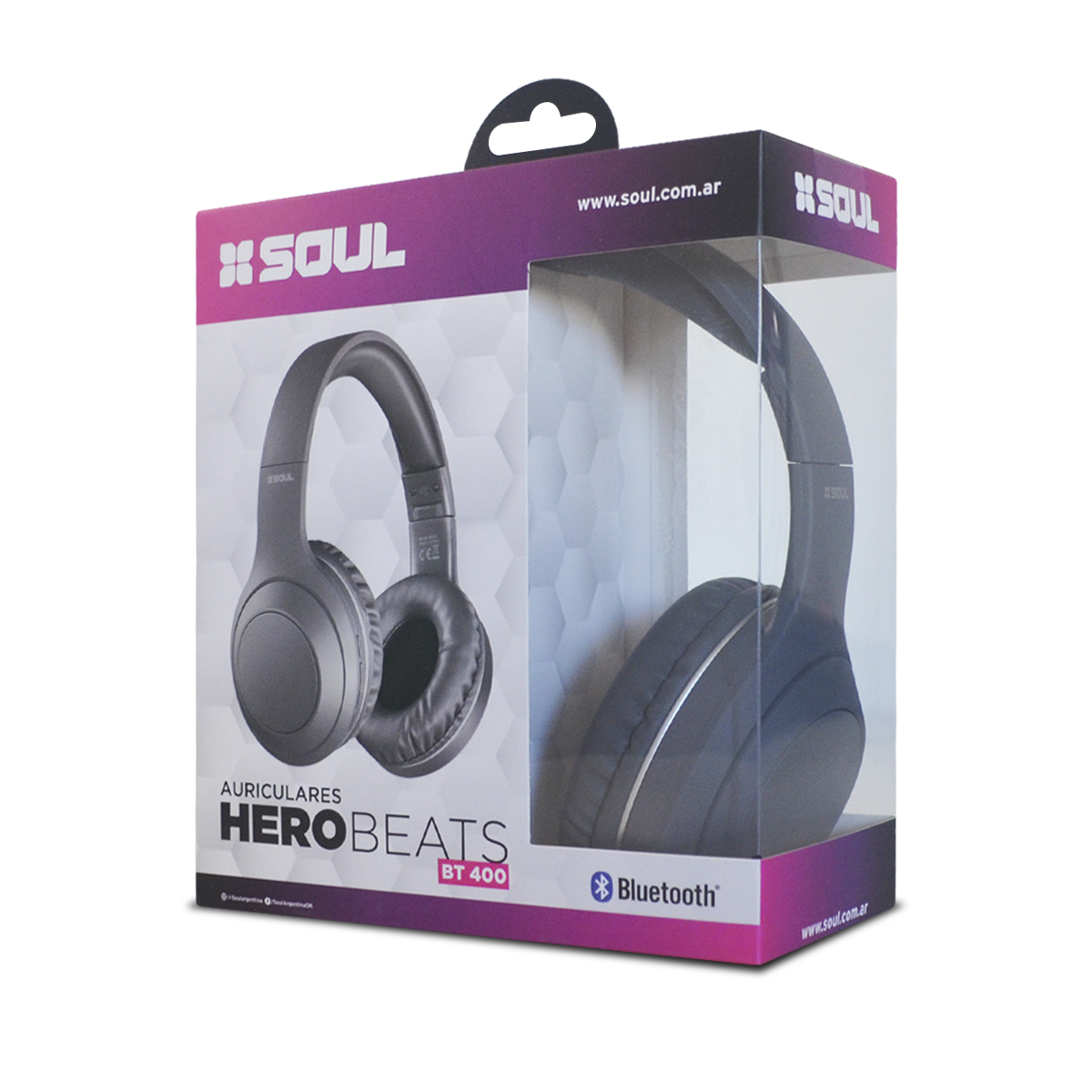 Auriculares Soul Hero Beats BT400 Color Negro - Imagen 2