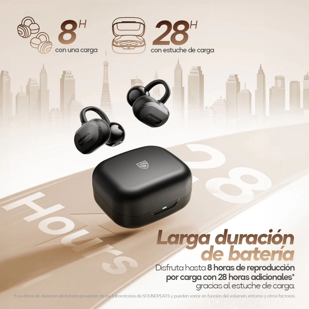Auriculares Inalámbrico Soundpeats Air Clip Open-Ear IPX5 - Imagen 4