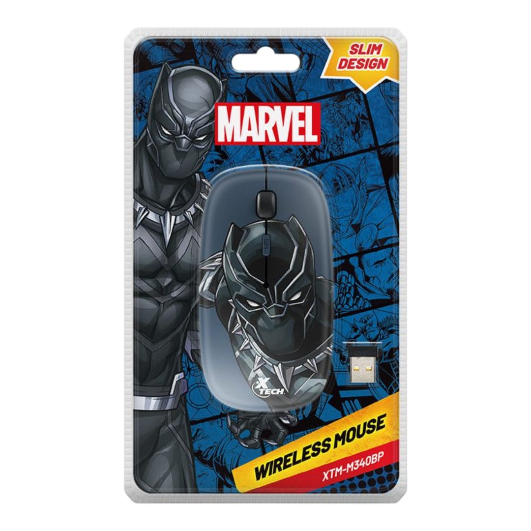 Mouse Inalambrico Xtech Avenger Edition Black Panther