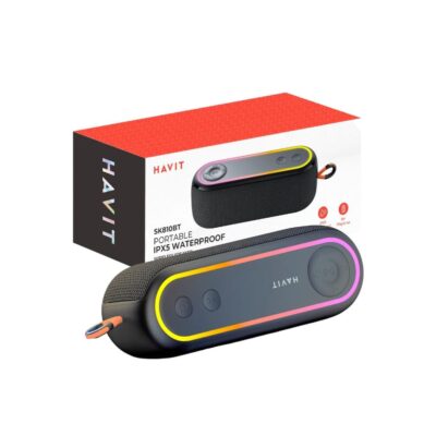 Parlante Portátil Havit Sk810bt Bt V5.4 Usb Aux Ipx5 Rgb - Negro