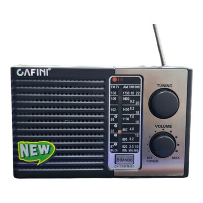 Radio Cafini Cn-r10, 05 Bandas/BT/USB/Ac/ Pilas/ Recargable Negro
