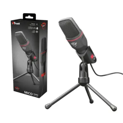 Microfono Trust Mico Gxt 212 Con Trípode 3,5mm Usb