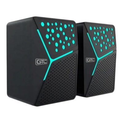Parlante Gtc Spg-154 Pc Usb Jack 3.5 Mm Luces Rgb Negro
