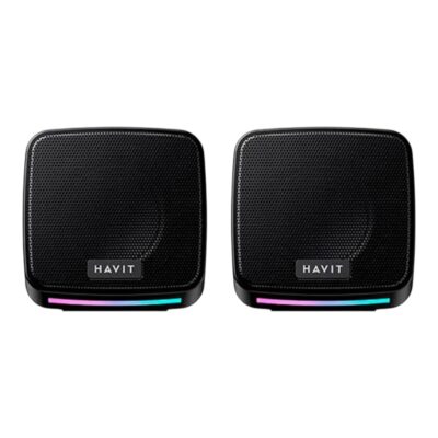 Parlante De Pc Havit Sk764 Color Negro Led RGB Jack 3,5mm Negro