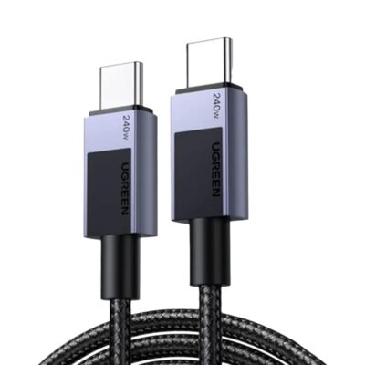 CABLE CARGA RAPIDA USB-C A USB-C PD 1M GRIS UGREEN 240W